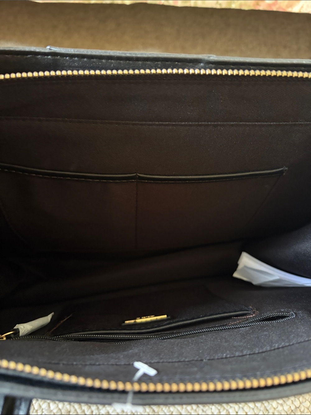 Aldo Black, Gold and White Baroque Chain-Accent Tote PURSE BAG - Picture 6 of 6